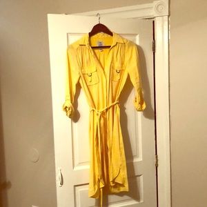 Gorgeous Yellow Summer Dress with Belt